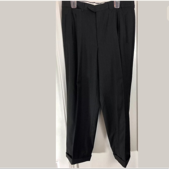 Ermenegildo Zegna Olive Green Pinstripe 2 Pc. Suit